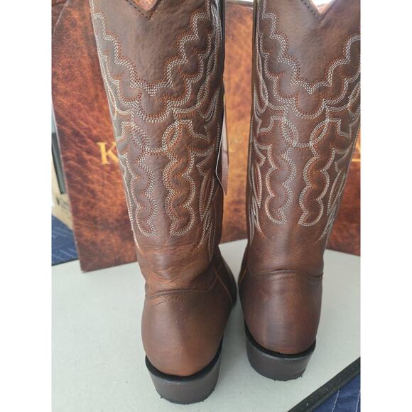 Kings Exotic Rage Bovinr Brown Cowboy Boots Size 10.5 main image 8